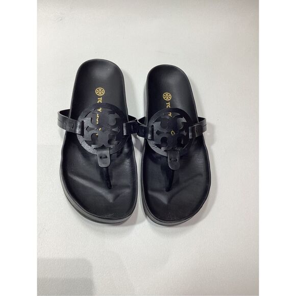 Tory Burch Miller Cloud Sandals in Black Size 6 - Picture 4 of 13